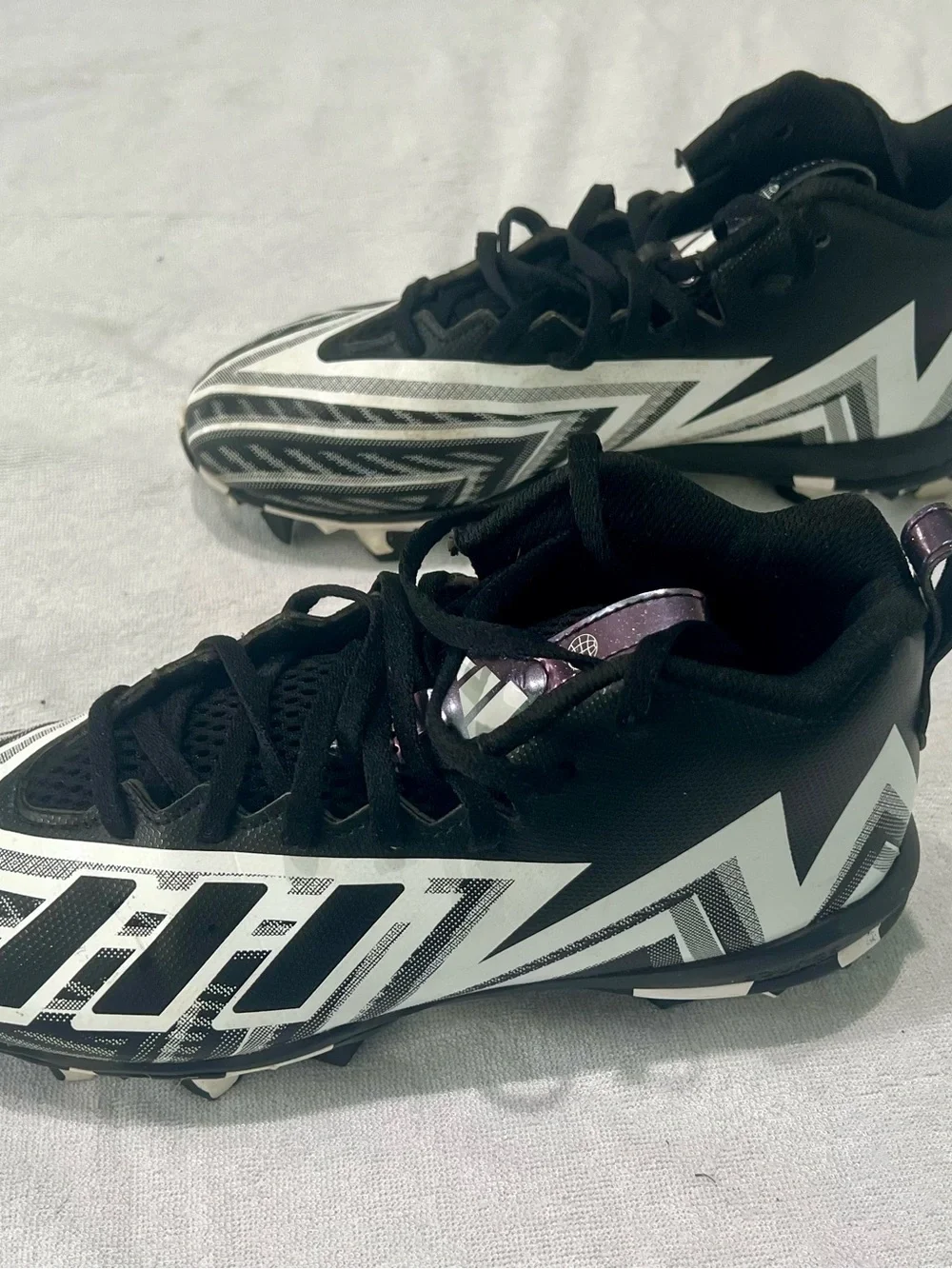 adidas Kids Black and White Sneakers with Iridescent Tongue